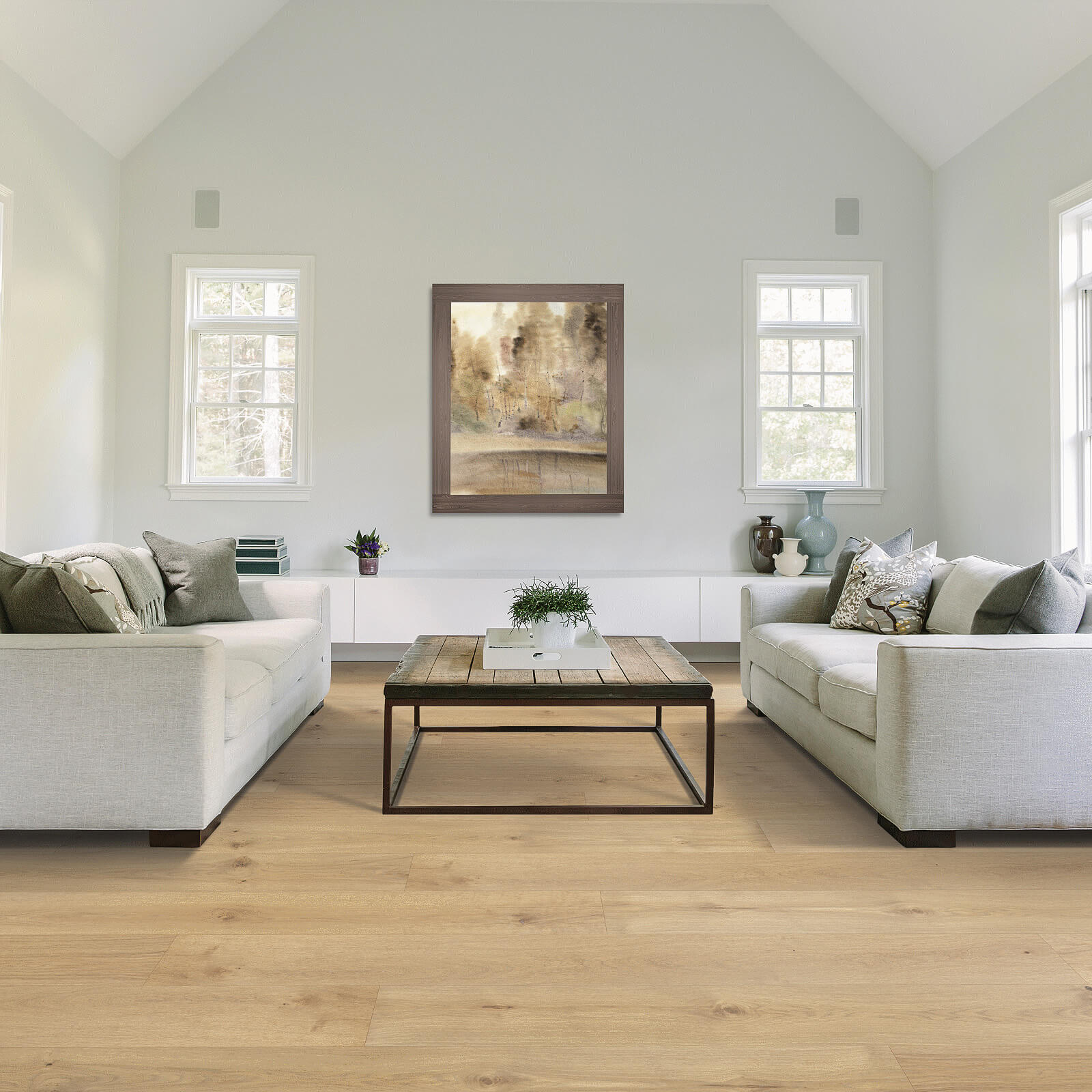 Lavish living room hardwood flooring | Wellston Decorating Center, Inc.